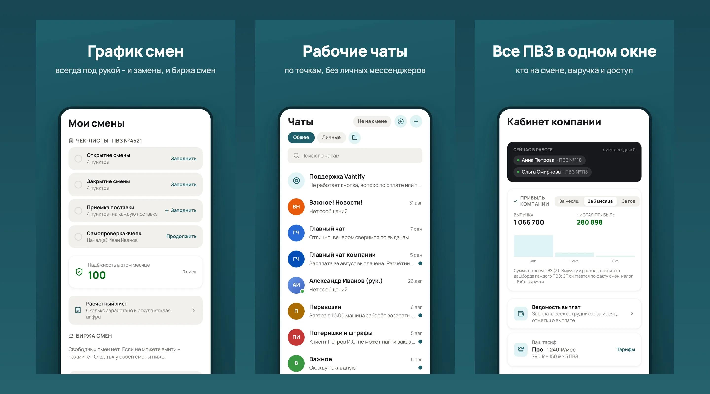 Приложение Vahtify для пунктов выдачи заказов — разработка Глетас Студио